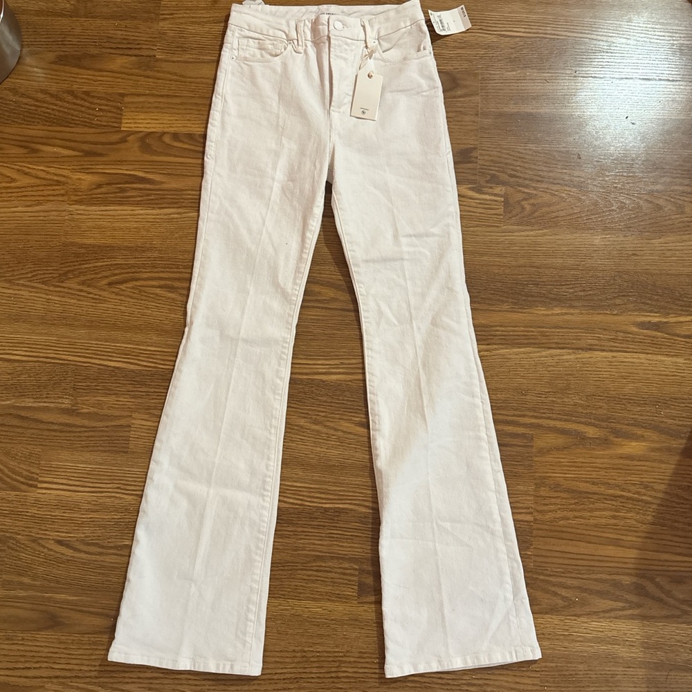 Good American Cream Flare Pants